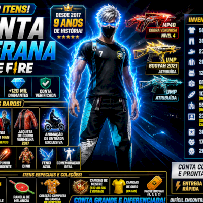 🔥 +1000 ITENS | CONTA VETERANA FREE FIRE – ANGELICAL + EVOLUTIVAS 🔥