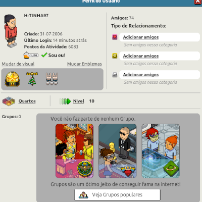 Vendo conta habbo 2006 com item raros