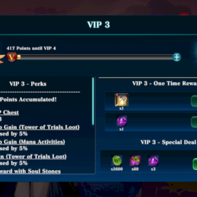 Evertale Rank 200+ com VIP 3 e SSR