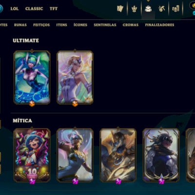 CONTA UNRANKED - 282 SKINS - FULL CHAMP - 3 SKINS DE PRESTIGIO