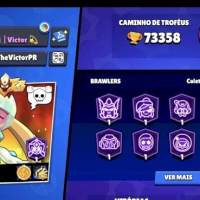 Conta Brawl Stars 70k 84 Brawlers Max + Skins!