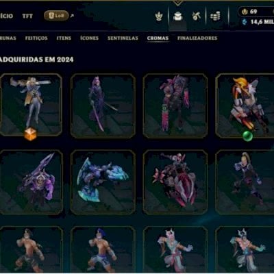 Vendo conta de League of Legends com mais de 440 skins, todos os campeões