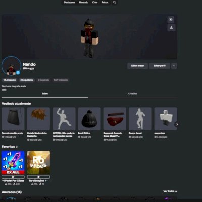 Conta de roblox Com gamepass e robuxs gastados em skins