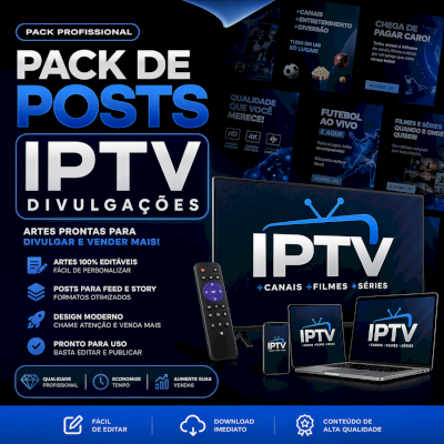 PACK DE POST PARA DIVULGAÇÃO IPTV