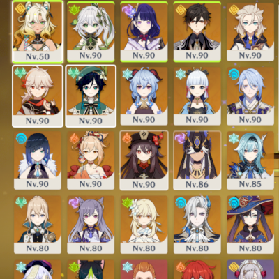 Conta AR60 com 24 Personagens 5 Estrelas | Xilonen | Hu Tao | Ganyu | Yelan