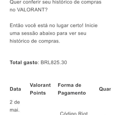 CONTA VALORANT +800 GASTOS