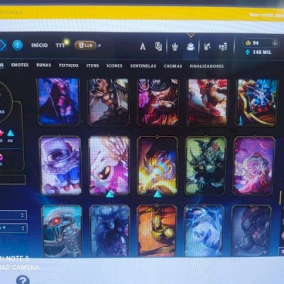 119 skins , todos os campeões desbloqueados , 40  cromas, 148 mil essências azul
