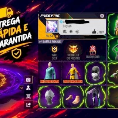 PÉ DESCALÇO+CALÇA ANGELICAL+ONE PUNCH MAN+2 PUNHOS+SKINS DE ANIME CONTA ANTIGA