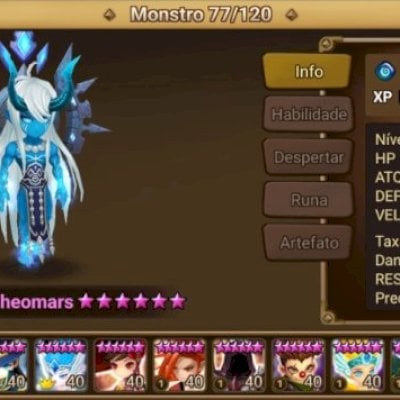 CONTA TOP SUMMONERS WAR – SERVIDOR EUROPA