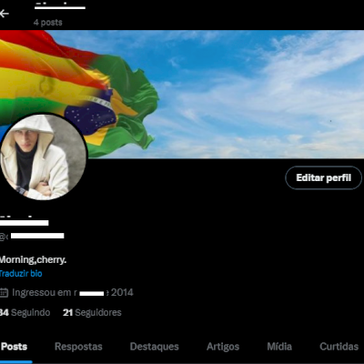 2014 Conta do Twitter Antiga X + Tematica gay adulto +18