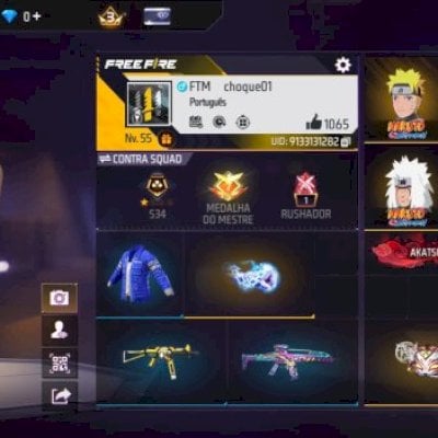 Calça Angelical fem. dourada, 137 peitorais, camisa da Samsung e conjunto Naruto