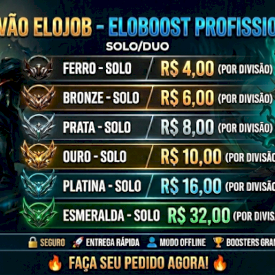 ELOJOB/ELOBOOST PROFISSIONAL - O MELHOR PREÇO⚡⚡