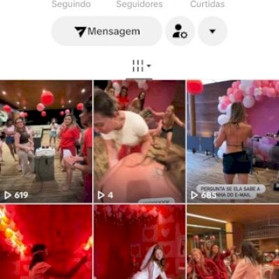 Vendo conta do tik Tok bem engajada