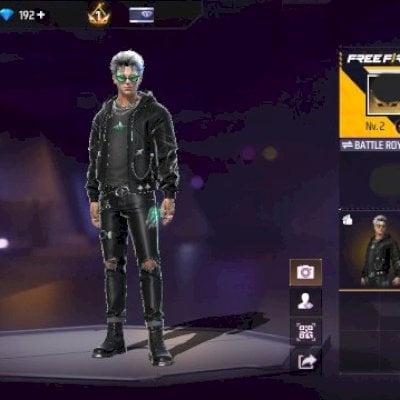 CONTA FF + SKIN RITIMO REBELDE + SKIN LUAR AZUL + 192 DIAMANTES (SEU EMAIL)