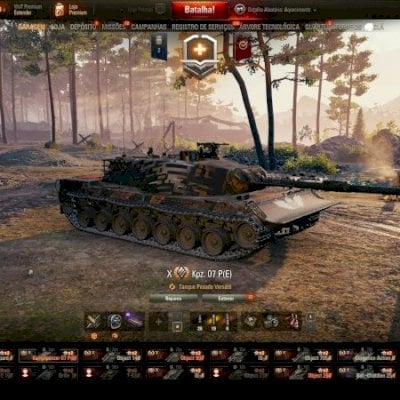 Conta com quase R$3500 só em tanque premium e mais 34 tanques nível 10