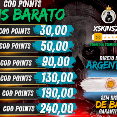 COD POINTS ATÉ 85% MAIS BARATO COD MW3/WARZONE