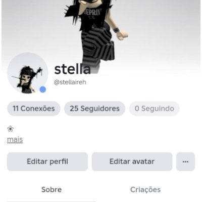 Conta de roblox feminina com +25 robux gastos