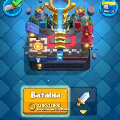 10 carta elite, 61 nível 14, varios emojis e varios ilustrações