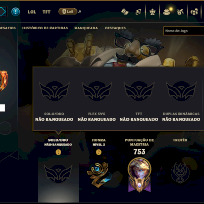 Unranked com TODOS os Champs e 238 Skins ( ADC / SUP )