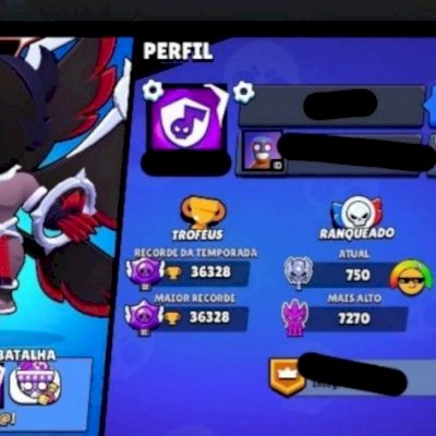 CONTA DE BRAWL STARS COM 37K DE TROFEUS E 77 BRAWLERS