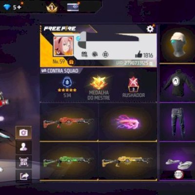 Continha com punho, Ninja azul, muitos gelos legais, alguns emotes, Sakura!