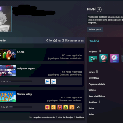 CONTA DE STEAM PARA JOGOS CASUAIS E DE TERROR NA PROMOÇÃO