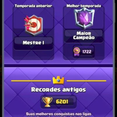 10anos. Coleção 1.996 - 11.893 Gemas - 14 + 1k (trofeus) Emote Maior campeão.
