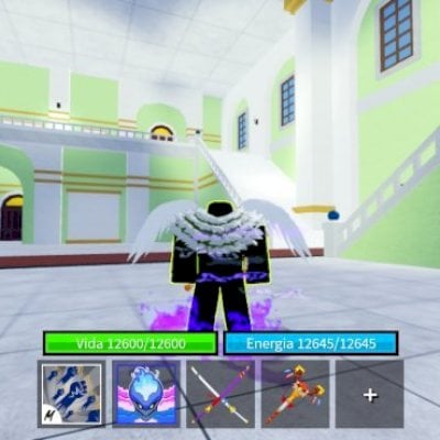 Conta de blox fruits boa com raça v4 full engrenagem com a fruta gás e buda