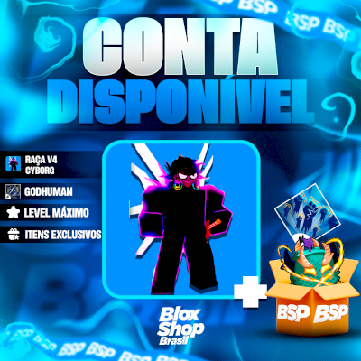 CONTA BLOX FRUITS > 🤖RAÇA V4 CYBORG + 👊GODHUMAN + LEVEL MÁXIMO