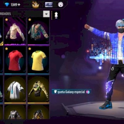 Conta de free fire lvl 61 ,3 angelical, +1000 diamante