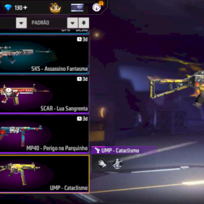 Conta free fire - com 130 diamantes na conta + passe boyah