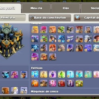 conta clash of clans cv 17