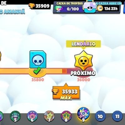 Conta de Brawl stars 35.900k de troféus, diversas skins de evento e Brawl Pass.