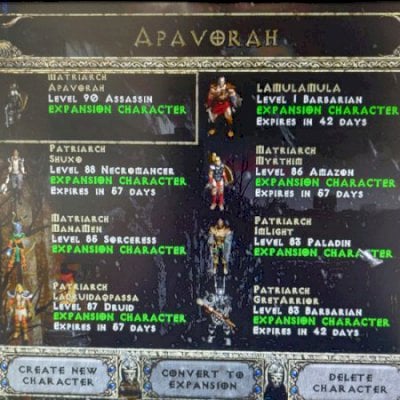 DIABLO 2 CONTA FULL TODOS OS CHARS FULL ITEMS ENGIMA BOTD JAH ITH BER