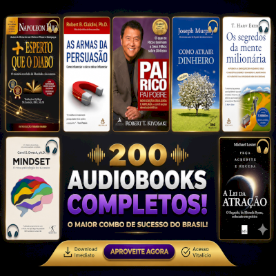 PACK COM +200 AUDIOBOOKS DIGITAIS
