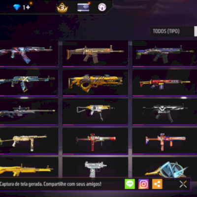 Conta de Free Fire gemada