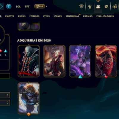 CONTA LOL 100% SEGURA FULL ACESSO| 9 SKINS | LVL 54 | UNRANKED | 61 CHAMPS