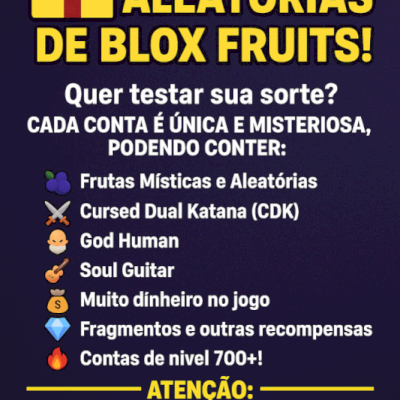 🎁 CONTAS ALEATÓRIAS DE BLOX FRUITS! 🎁