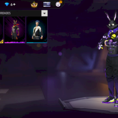 Conta FF com Coelho Elétrico e Chamusca | troca Nick