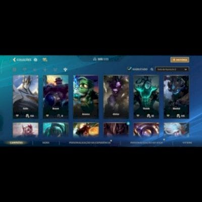 Conta Esmeralda IV, Level: 155, Champs: 105, Skins: 81 /9 lendária e 9 limitadas