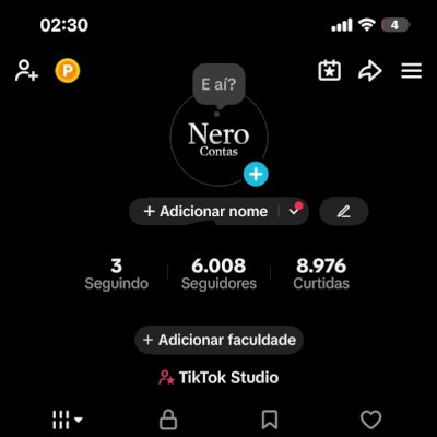 CONTA TIKTOK - 6K COM SEGUIDORES E VIEWS 100% REAIS! LIVE E LINK NA BIO LIBERADO