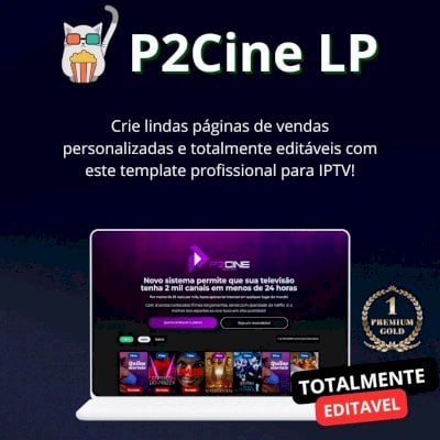 Página de Vendas Editável – P2Cine Landing Page