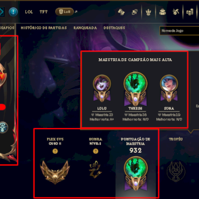 Main Sup 400 Skin Mono Thresh/lulu/sona[valor Desapego]