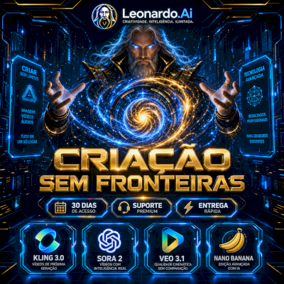 LEONARDO AI [VIP] CRIAÇÃO SEM FRONTEIRAS | KLING 3.0 | SORA 2 | VEO 3.1 | 30D