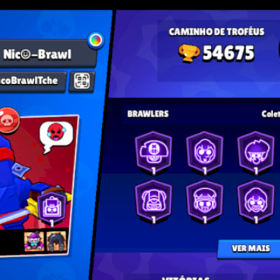 Conta Brawl Stars de 2019 50K de trofeu