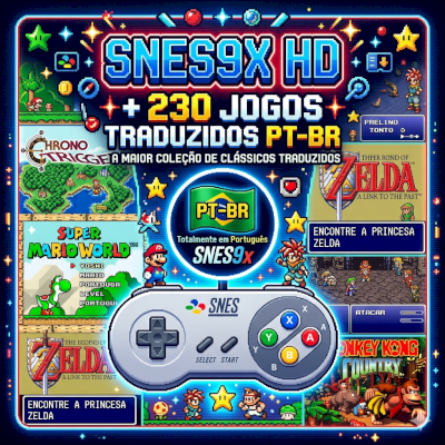 Snex9x Hd + 230 Jogos Traduzidos Pt-Br
