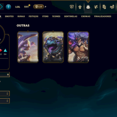 Ouro 3 com 130 Champs e 122 Skins ( MID / JG / TOP )