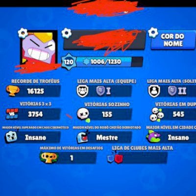 Conta Brawl Star Nível 120, 16K Troféus