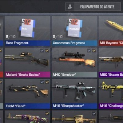 Conta de Standoff 2 Inventario Amarelo/Dourado, AK47 mirage menace patern raro.