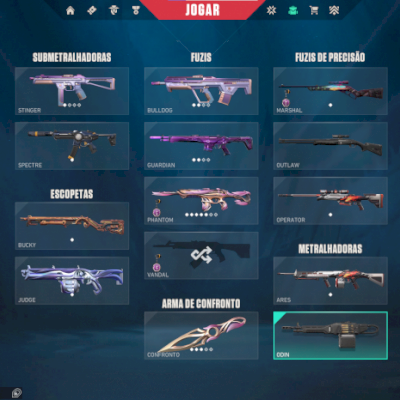 CONTA VALORANT COM VARIAS SKIN